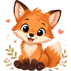 Süßer Kawaii Fuchs