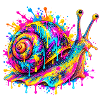 Schnecke – Buntes Neon Graffiti Tiermotiv