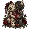 Patchwork Puppen Herzduo