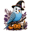 Wellensittich Halloween