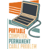 Laptop mit Kabelproblem – Computerhumor