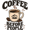Kaffee vor Menschen
