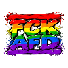 Regenbogen Graffiti AFD Widerstand