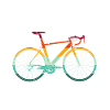 Fahrrad Teile Anatomie im Retro-Design