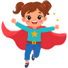 Kawaii Comic Superheldin Power Mädchen T-Shirt