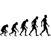 Evolution des Menschen Silhouetten