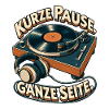 Kurze Pause Ganze Seite Vinylturntable