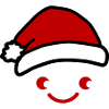 Fröhliches Santa-Gesichtshut