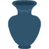 Azure Vase Silhouette Art