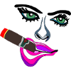 Neon Lippen Pop-Art Zigarre