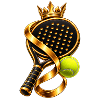 Goldene Padel Krone Design