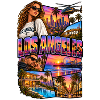 Los Angeles Neon-Skyline Collage