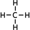 Methanmolekül CH4-Liniensymbol