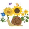 Schnecke Blumen Kinder Geschenkidee Design