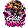 Good Vibes Teddybär Graffiti