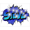 STEVE bricht durch Ziegel! Graffiti-Name