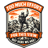 Bergsteiger Patch Aussicht Gipfelbier