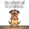 Tapferer Hund gegen Monster