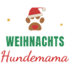 Weihnachts-Hundemama – Pfote mit Mütze