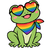 Regenbogenfroschherz-Sonnenbrille