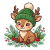 Gemütlicher Winterhirsch-Plush