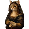 Mona Lisa als Katze