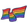 Fließende Regenbogen-Pride-Flagge