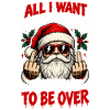 Santa Rebel Mittelfinger-Tee
