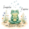 Meditativer Zen-Frosch
