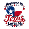 Texas Liebe Herzdesign