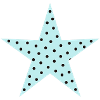 Pastellblauer Polka-Punkt-Stern