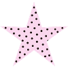 Rosa Stern mit schwarzen Punkten