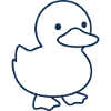 Ente Outline bestickt
