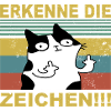 Erkenne die Zeichen Lustige Katze