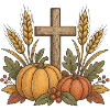 Herbsternte Kreuz Motiv