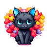 Schwarze Katze – Herz voller Liebe
