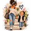 Mutter Kind Liebe unterwegs