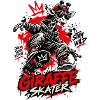 Giraffe Skateboarder Street Art