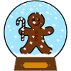 Lebkuchenmann Schneekugel Design