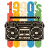 1990er Stereo und Kassetten Nostalgie