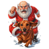Dackel klaut Weihnachtsmannmütze