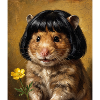 Lustiger Hamster Bob Haarschnitt