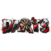 Darts Metallkunst Bullseye
