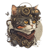 Steampunk Cat Kitty Kitten Steampunk