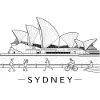 Sydney Opernhaus Linienkunst