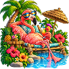 Flamingo im Tropenparadies – Sommer Relax