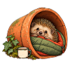 Blumentopf-Camping Igel