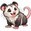 Kawaii Opossum – Süßer Beutelratten-Charme