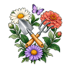 Hobbygärtner Geschenkidee Blumenkranz Garten