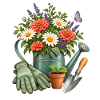 Floristin Geschenkidee Zinkgießkanne Gartenliebe